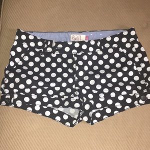 Black and white Polka dotted shorts